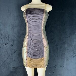 Chic Multitone Bodycon Mini Dress